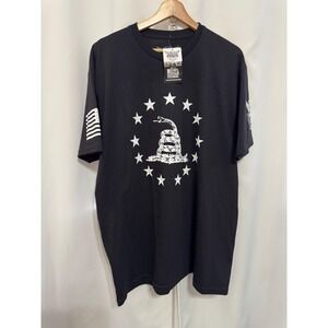 We The People Holsters Gadsden Snake Stars T-Shirt Mens XL Black Made in USA NWT